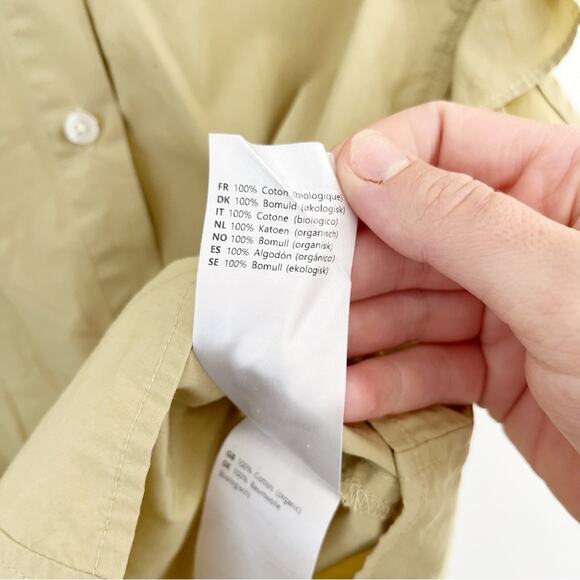 Samsoe Samsoe Ruffle Button Blouse Top Sz L - Picture 5 of 8